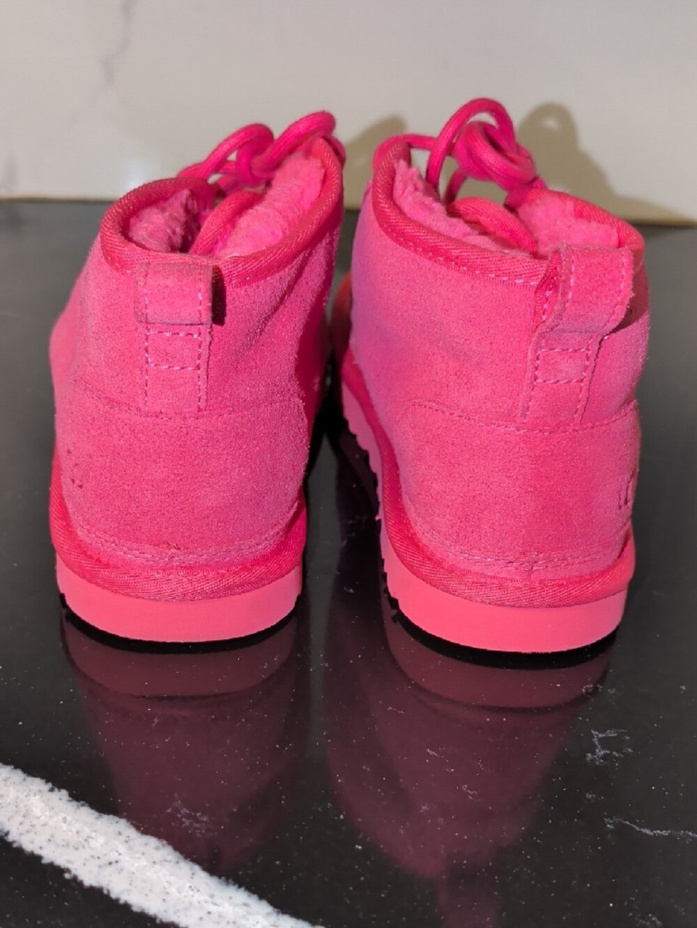 UGG Neumel Chukka 'Taffy Pink' Lace-Up Boots Wmn's Size 7 Used Exc - Picture 5 of 8